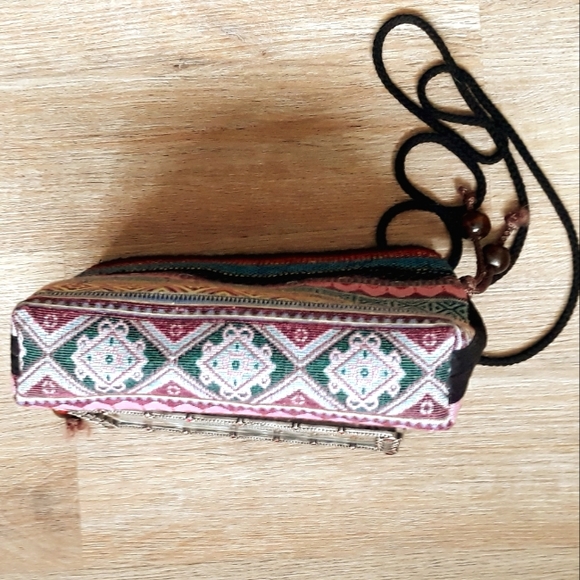 Handmade Hmong Colorful Textile Embroidered Crossbody Bag - Picture 6 of 11